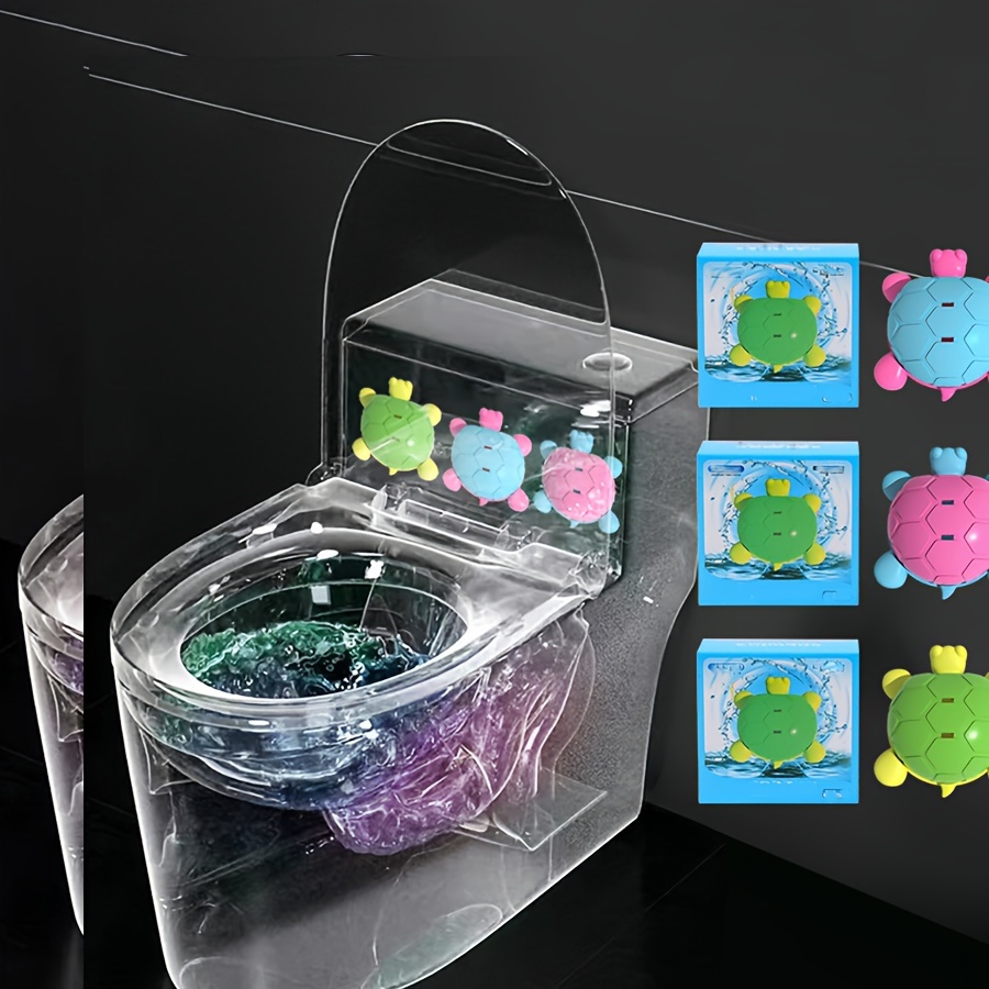 1pc/3pcs Toilet Toilet Automatic Cleaner, Cute Design, Fragrance, Plastic Shell, Bathroom Cleaning/Suitable for Home Use, RV Toilet Cleaning