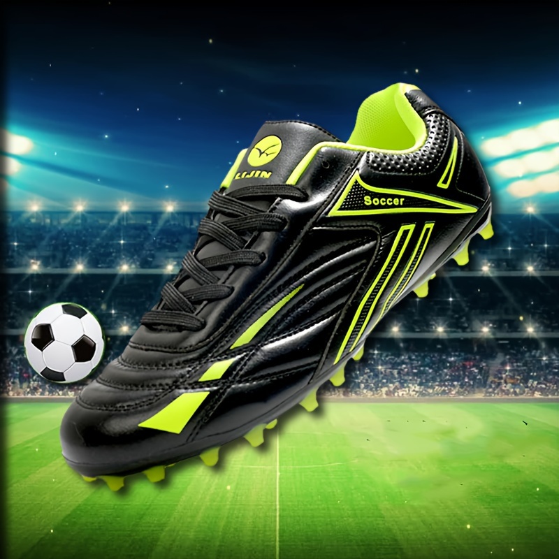Chaussures de football pour hommes Bottes de football antidérapantes  Crampons Baskets de football en herbe Yjw001 