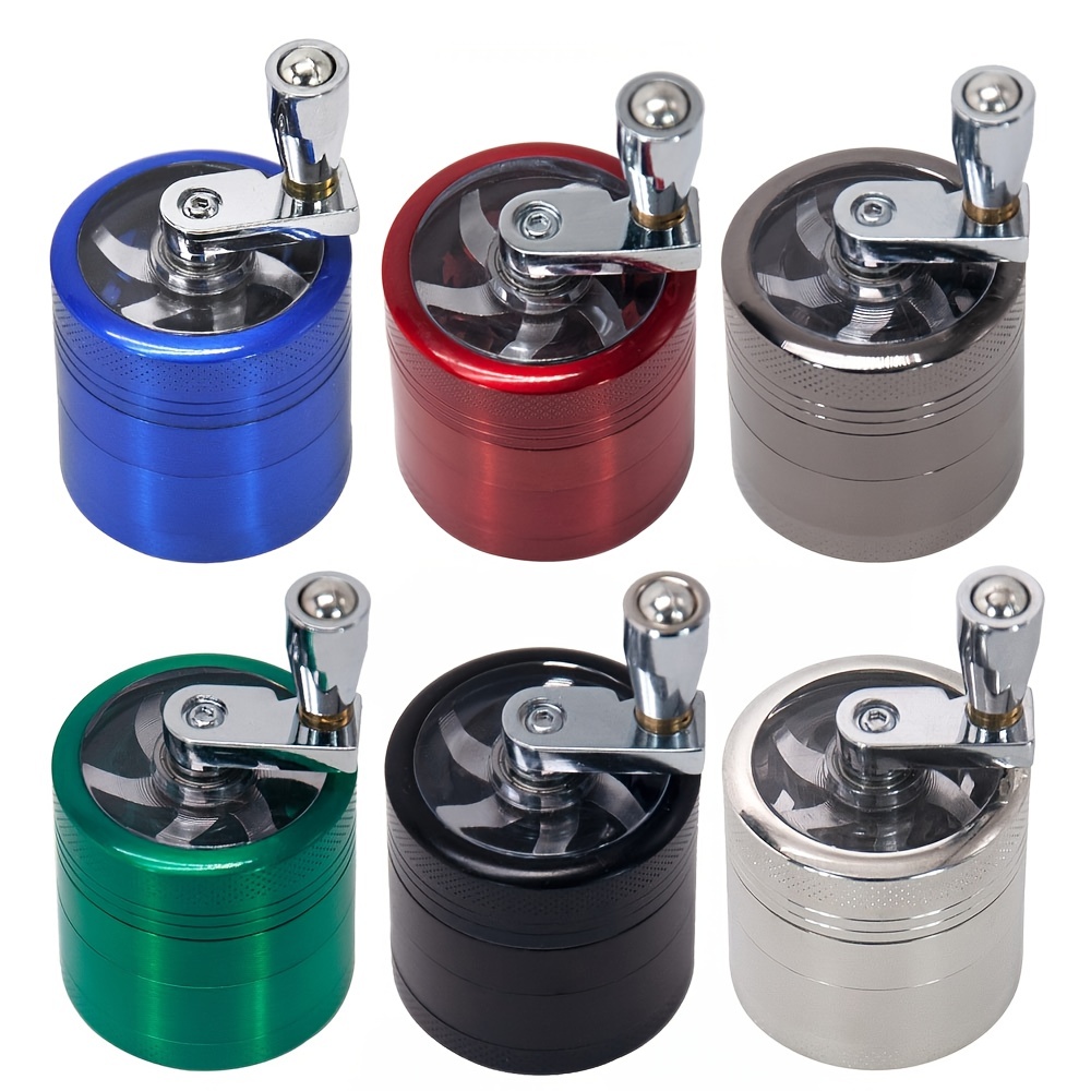 Four layer Iridescent Zinc Alloy Herb Grinder Manual Tobacco - Temu