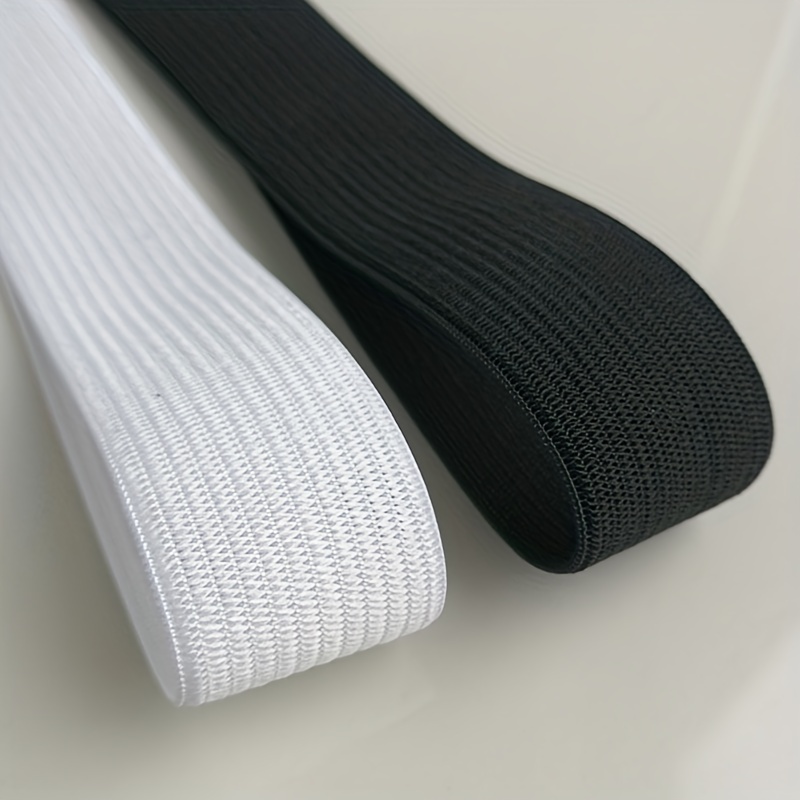 

1pc 10 Meters Elastic Band Black And White 2-6cm Rubber Band Knit Wide Flat Pants Waist Protection