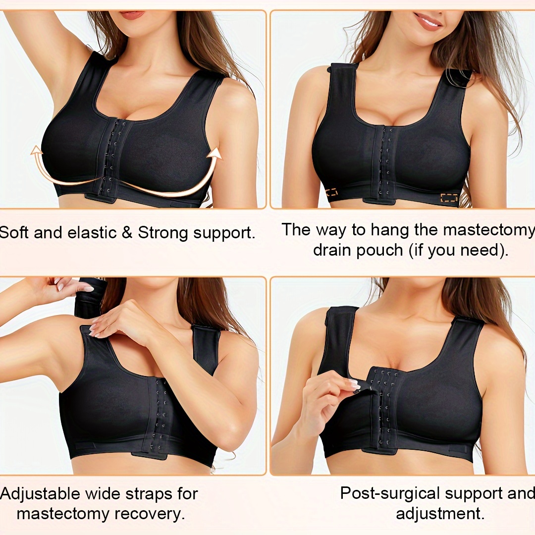 Front Buckle Wireless Bra Comfy Breathable Full Coverage - Temu