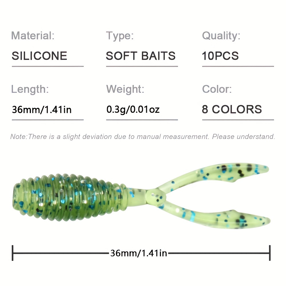 Luminous Soft Fishing Bait Wobble Tail Lure Silicone Small - Temu