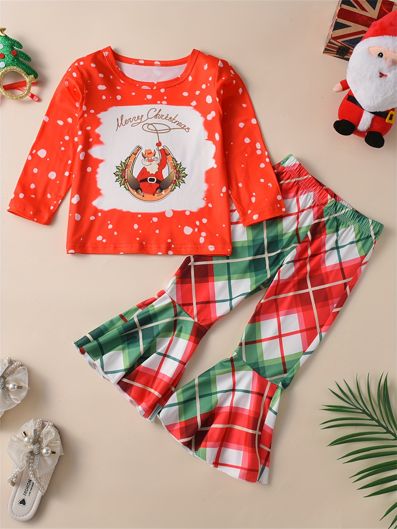 Pigiama Bambini Toppe Babbo Natale 2 Pezzi Set Top E - Temu Italy