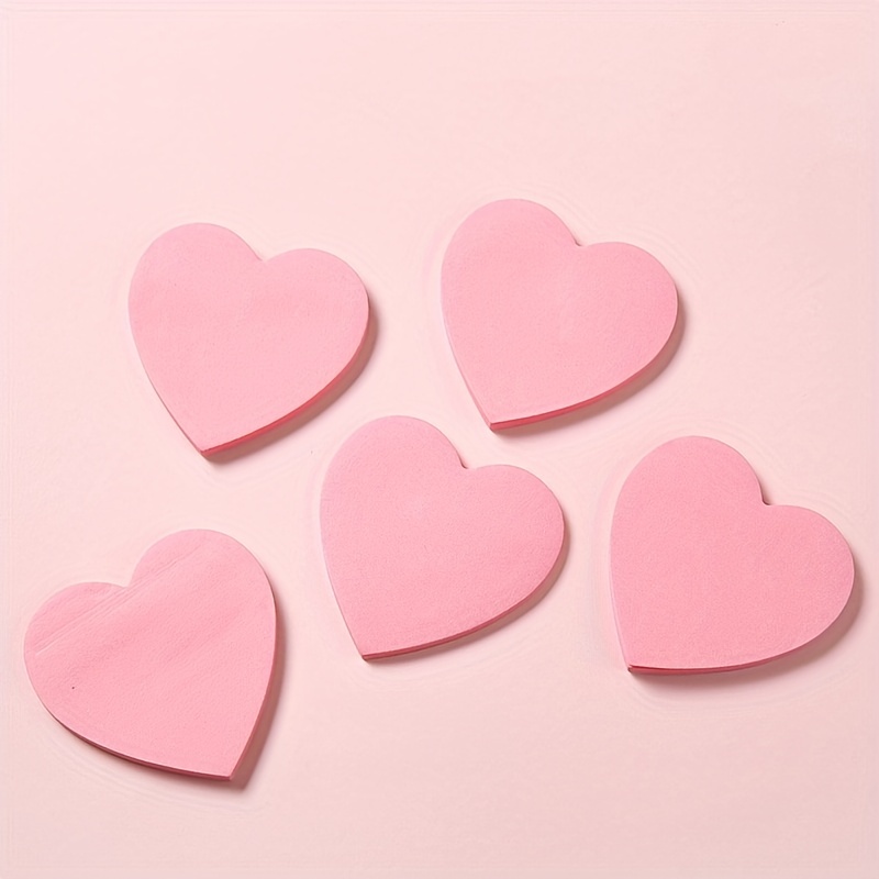 40pcs/pack Heart-shaped Sticky Notes Multi-purpose Sticky Notes Writable  For Student Use, Office, Home Self-adhesive