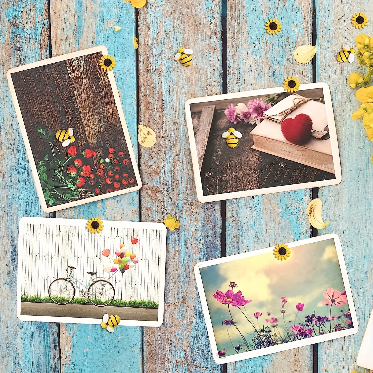 Bee Sunflower Push Pins), Resin Flowers Bees Push Pins Decorative Thumb  Tacks Cork Board Thumbtacks For Bulletin Board Photos Wall Pins Office  Decors Office Supplies With Box - Temu Philippines