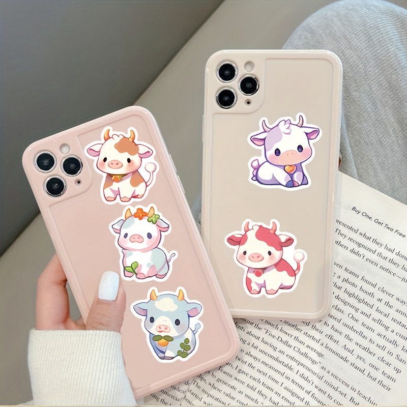 Hot Cow Pattern Stickers Perfect For Diy Phone Cases Water - Temu