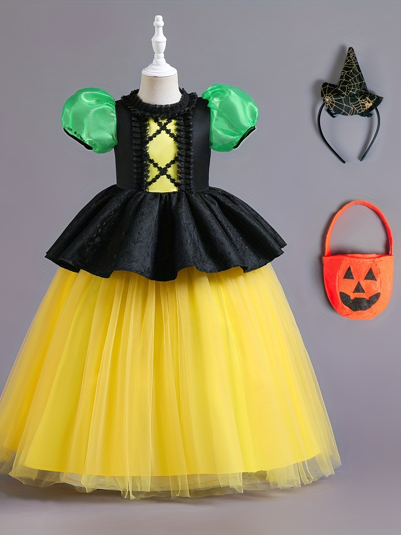 Vestito Principessa Magica Halloween Parrucca Orecchini - Temu Italy