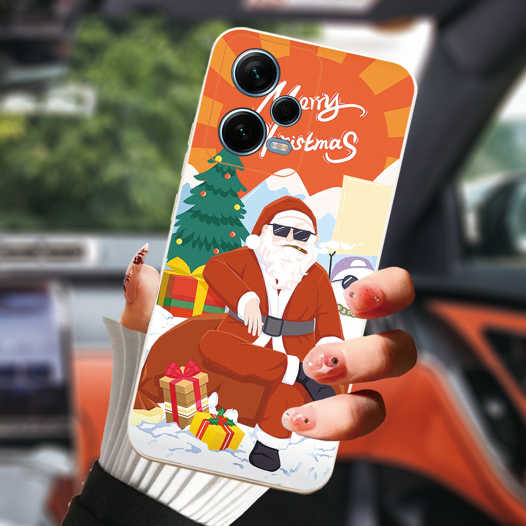 Diseño Patrón Feliz Navidad/papá Noel Funda Protectora X5 - Temu