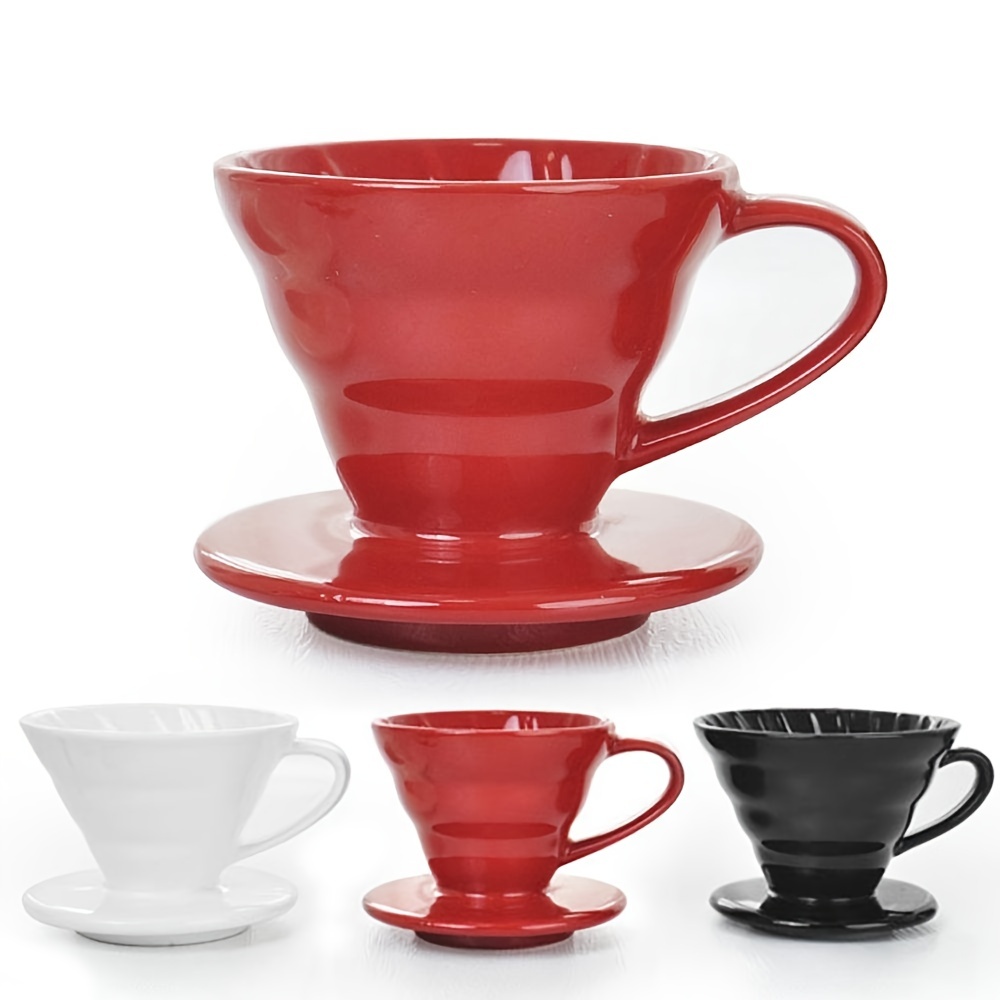 Hario V60 Coffee Dripper and Pot Set (Size 01, Red)