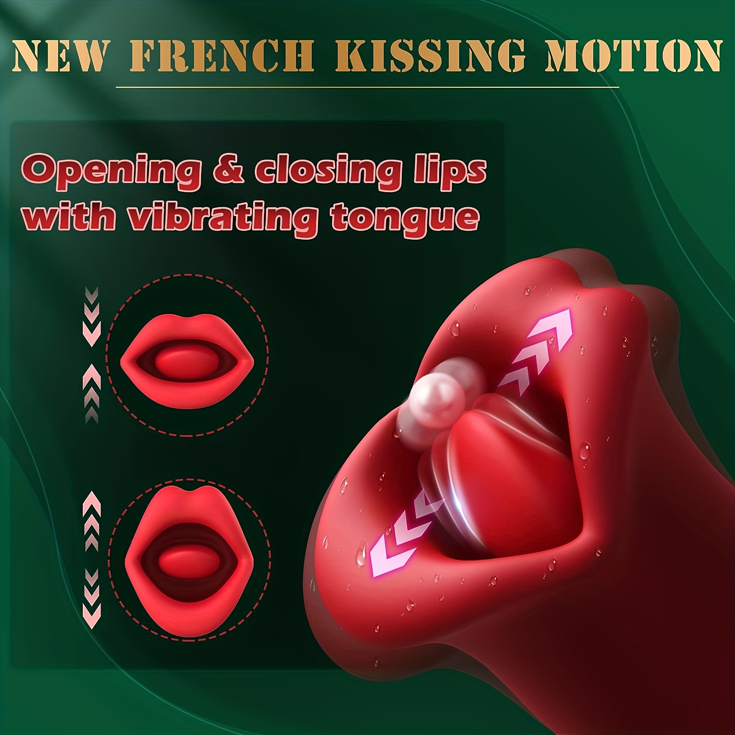 1pc Sex Toys Tongue Vibrator Rose Sex Toy Vibrators Women Sex Toys Adult Toy With 10 French Kissing Patterns Vibrating Tongue Rose Vibrator Dildo