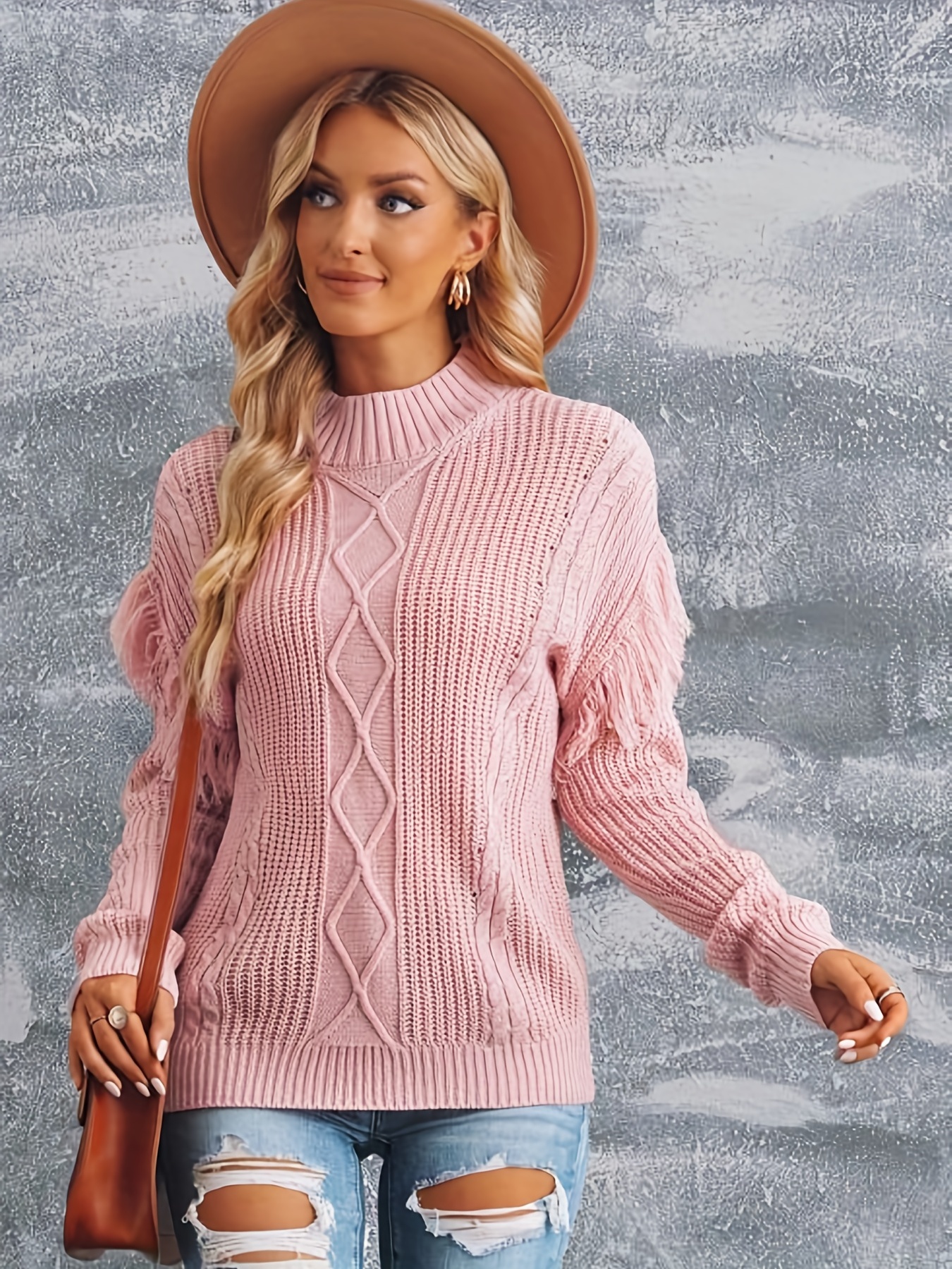 Tassel sleeve sweater sale