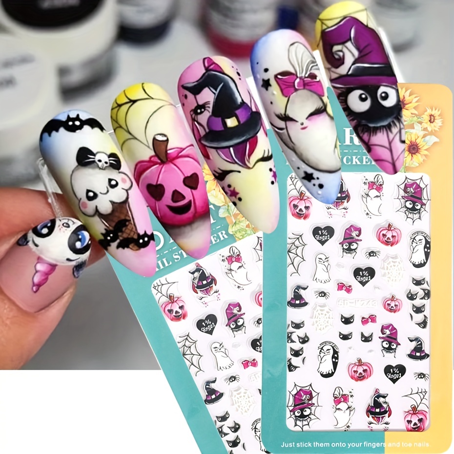 Nail Art Stickers 12 Sheets Cute Cartoon 3D Nail Self-Adhesive Sticker  Designs Kawaii Nail Sticker for Women Kids Girls Cute Anime Nail Transfer  Decals Supplies DIY Resin Nail Decal