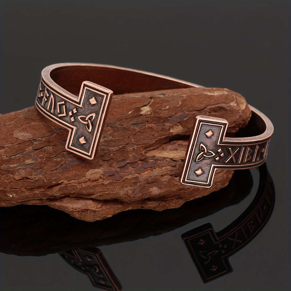 Retro Viking Rune Bracelet for Men, Holiday Gift