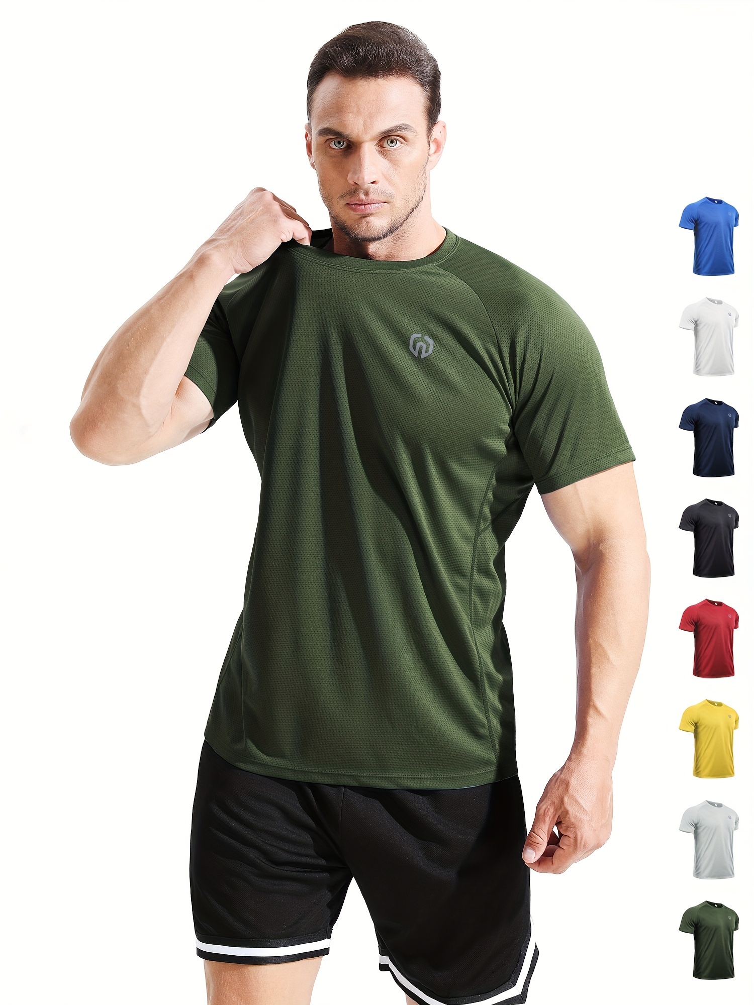 Casual Short T Men\'s Sports shirt - Round Loose sleeved Neck Temu