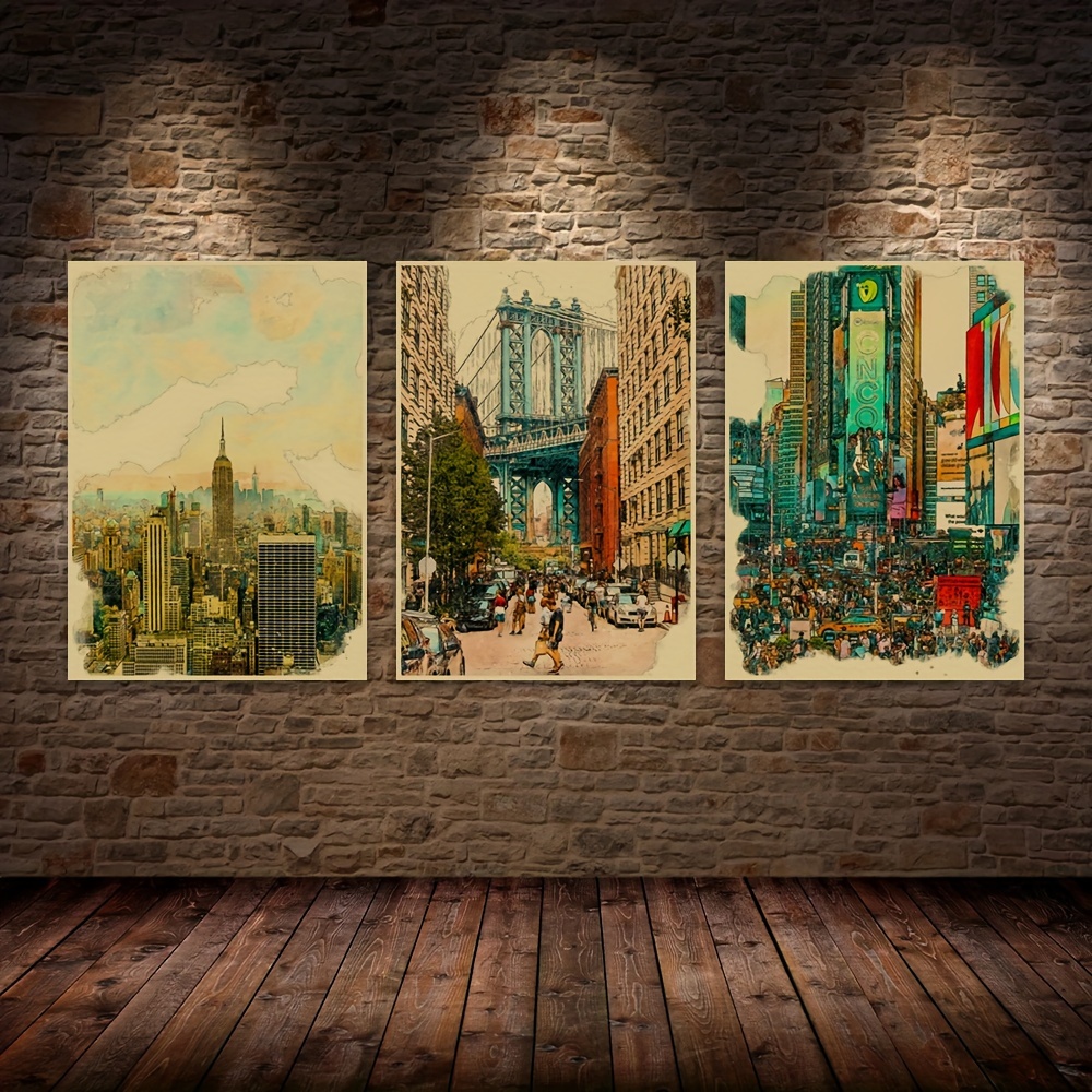 Kraft Paper Wall Art Picture, Kraft Paper Painting Poster