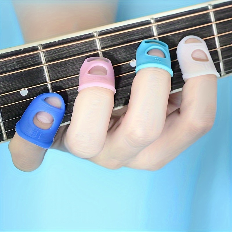 Andux Protège doigts en silicone pour protège doigts pour guitare