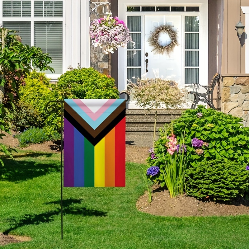 Progress Pride Garden Flag