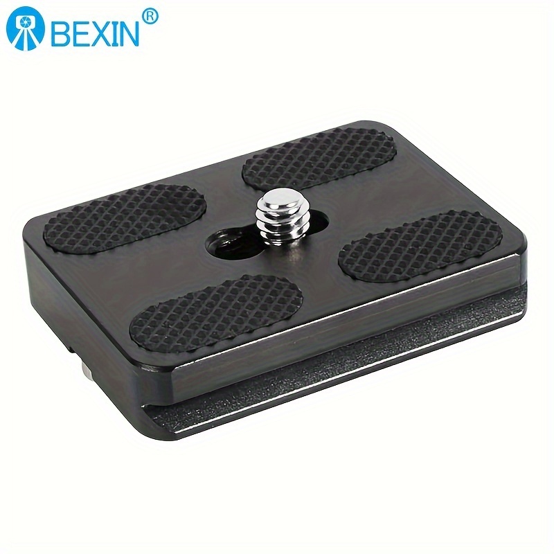 Image of Aluminum Alloy Plate 1/4" Camera Screw Tripod Mountplate Fits Standard For Dslr Camera Tripod Ball Head, Black (pu50)