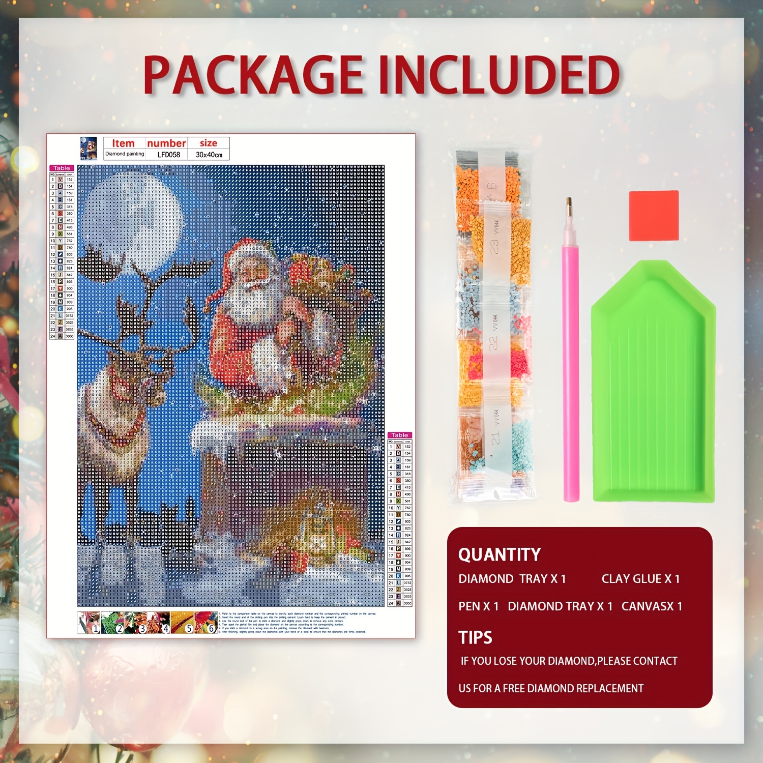 Diamond Painting Kits By Numbers For Adults Christmas Santa - Temu