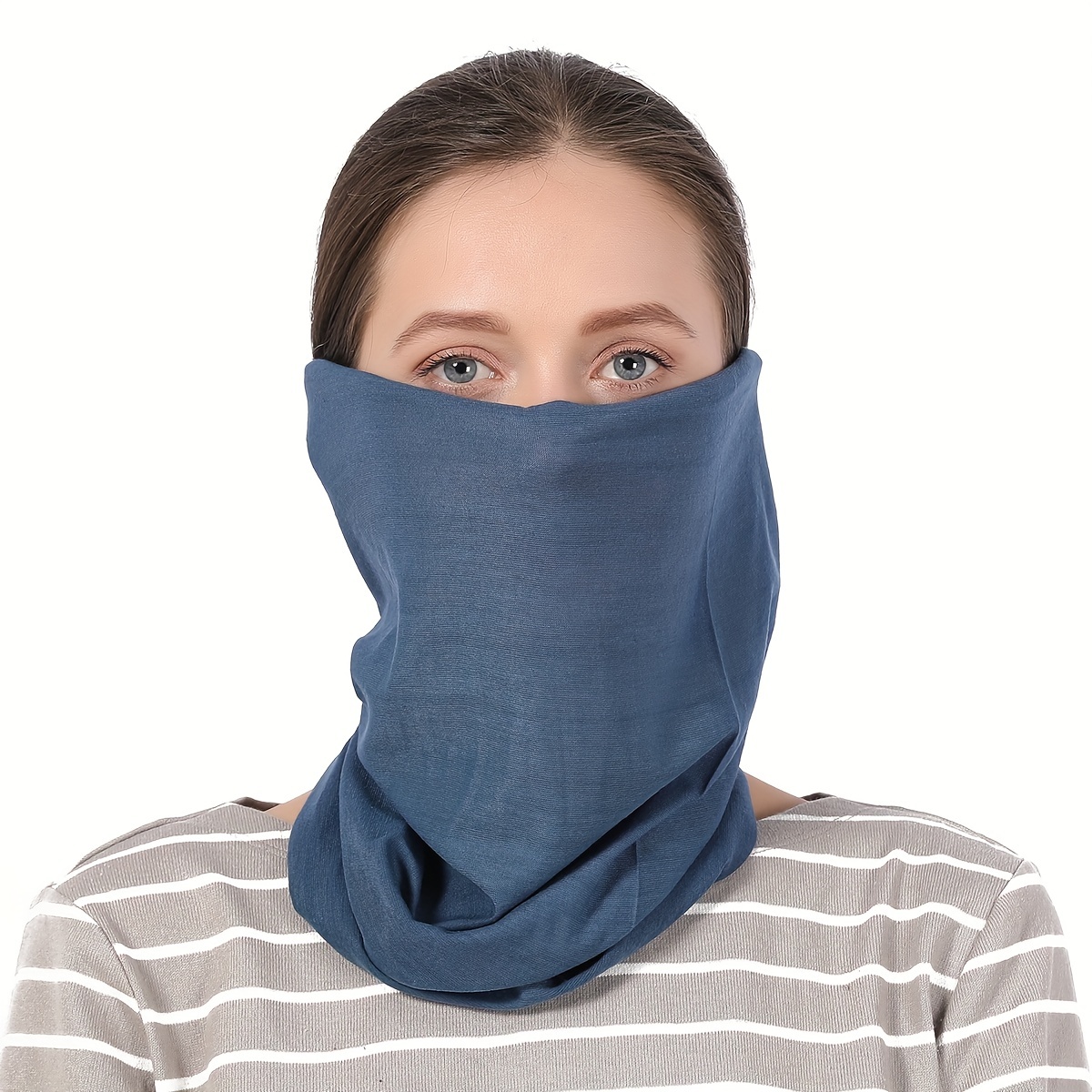 Solid Breathable Neck Gaiter Multifunctional Cover Mask