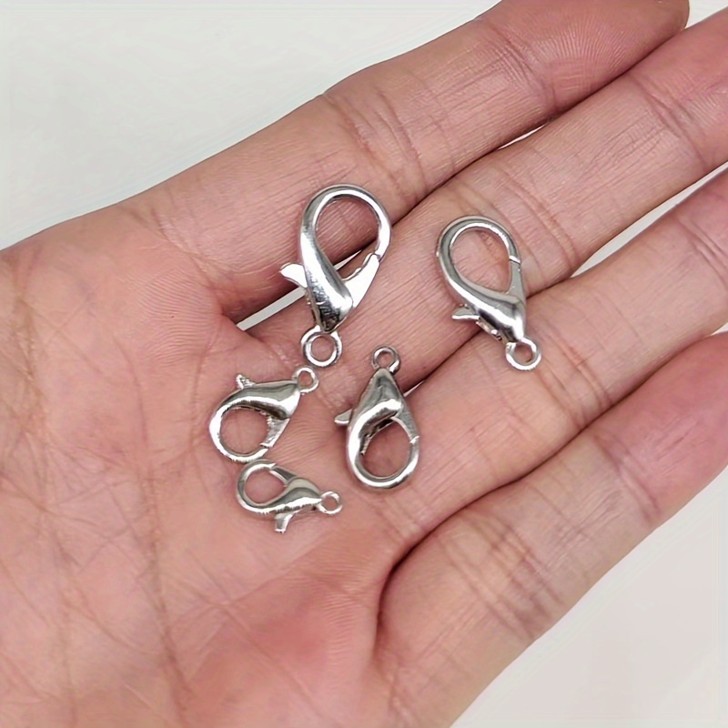 10pcs Spring Ring Clasps Hooks For Jewelry Making Stainless Steel Round Claw  Lobster Clasps for Bracelet Necklace Connectors DIY
