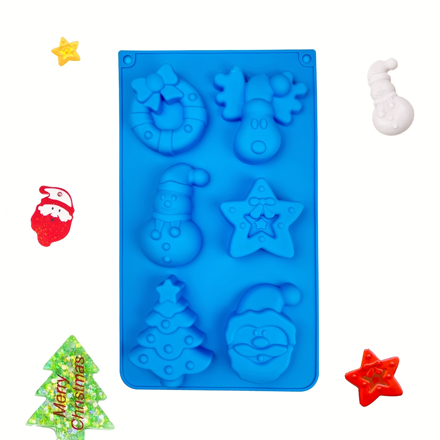 2 Pack Christmas Silicone Baking Molds,Nonstick Silicone Cake Molds,Nonstick  Cake Pan Muffin Mold with Shape of Christmas Tree Socks Bells Shape for  Kitchen DIY Baking Tools 