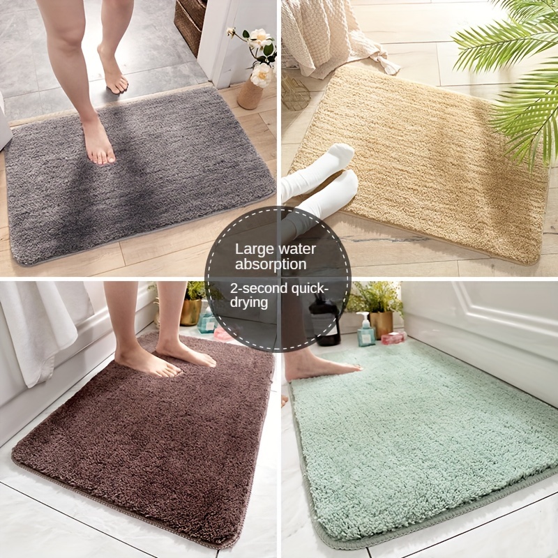 Microfiber Bath Mat Non Slip Bathroom Doormat Soft and Absorption