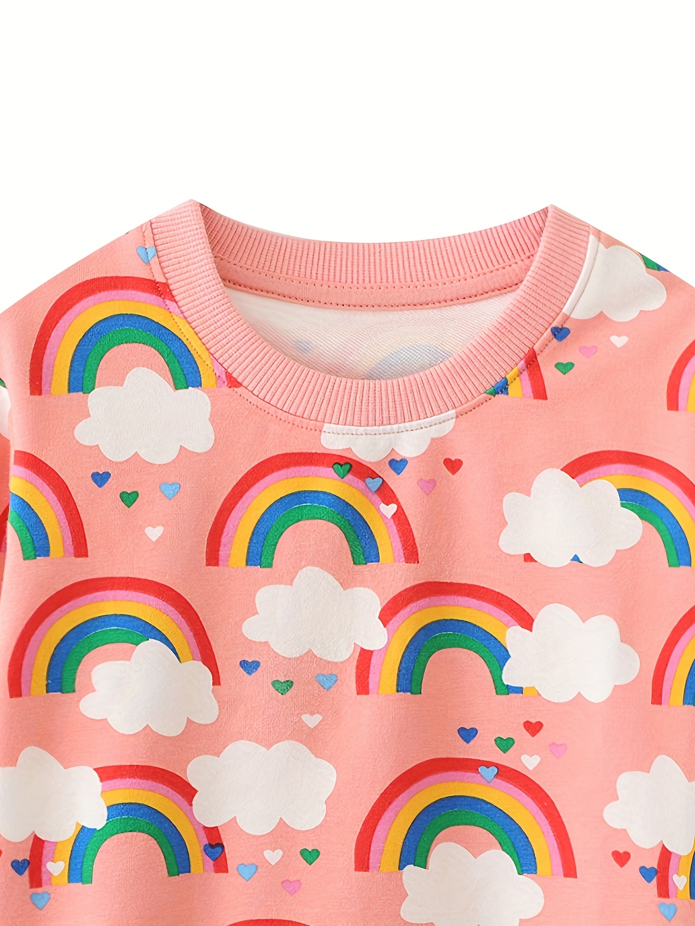 Sudadera y pantalones de chándal con estampado de arcoíris para bebé niña, Mode de Mujer