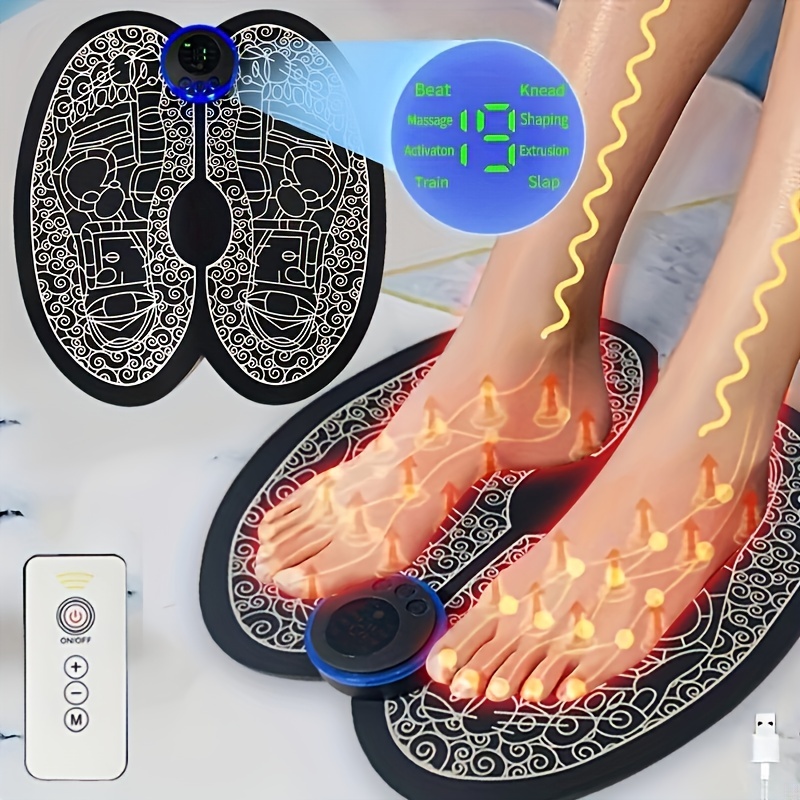 EMS Foot Massager Pad, Pro Electrode Foot Stimulator Mat, Improve