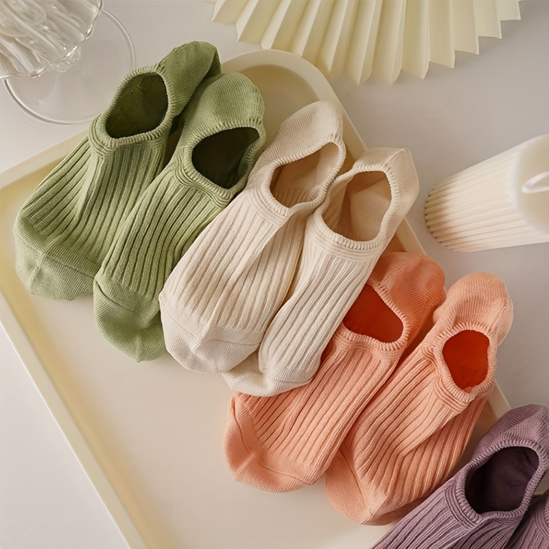 Colorful Ribbed Short Socks Comfy Breathable Elastic Ankle - Temu Japan