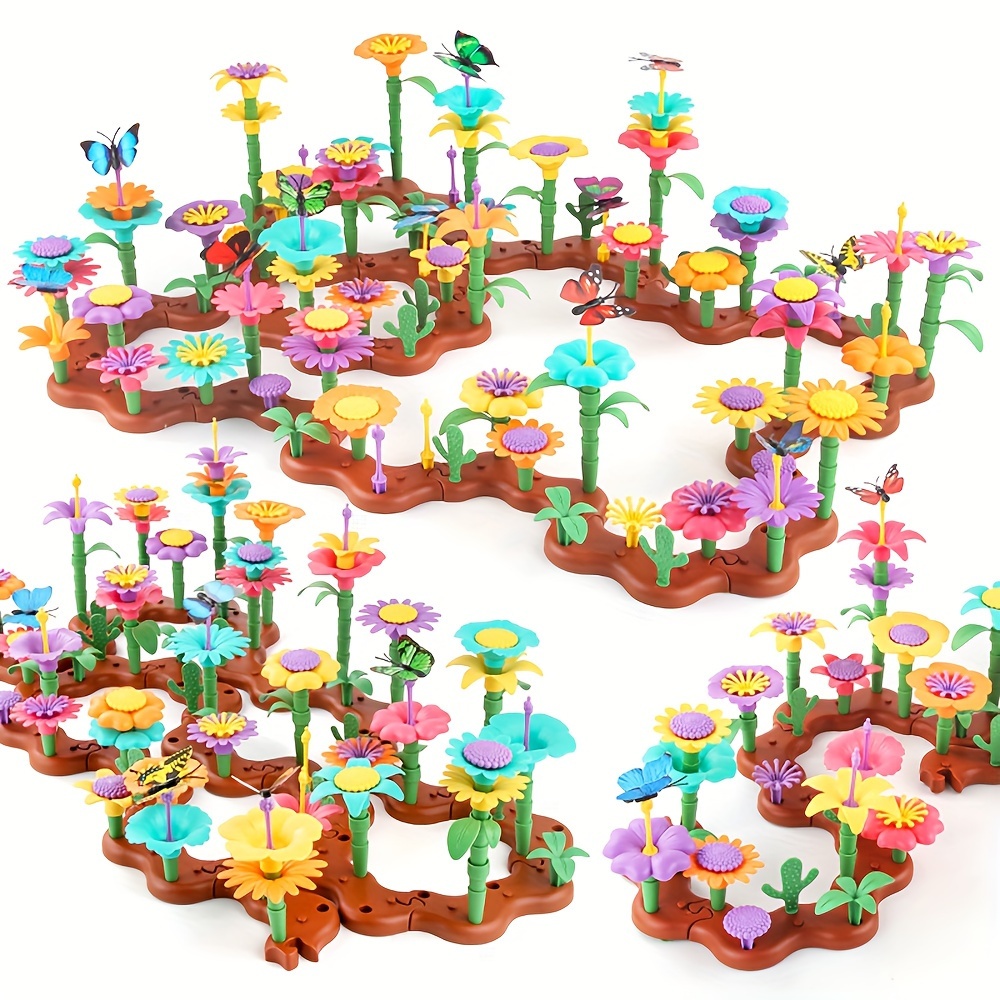 Jouets Pour Filles Jouets De Construction De Jardin De Fleurs Pour 3 4 5 6  Ans Filles Et Garçons Tout-petits Enfants Cadeaux Pour 3 Ans Et Plus  Anniversaire Noël Blocs De Construction