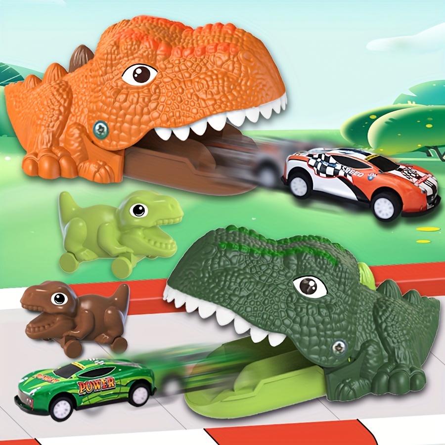 165 pièces dinosaure course ensemble Creat dinosaure jouets Tace route  assembler piste jouets électrique course voiture dinosaure modèle jouet  pour enfants 