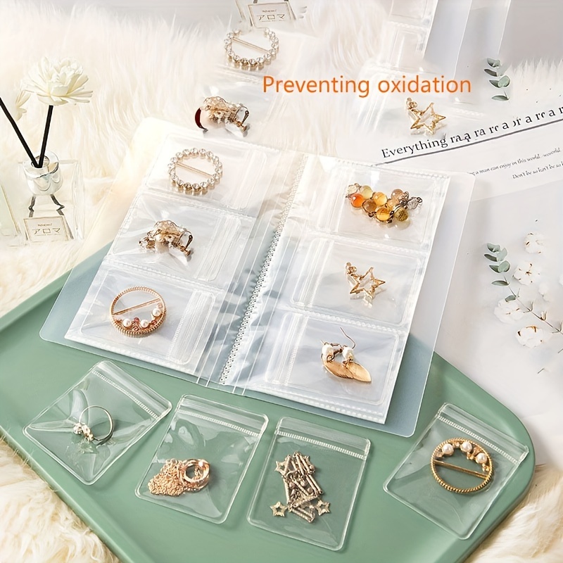 Jewelry Storage Book Transparent Organizer Earring Holder - Temu