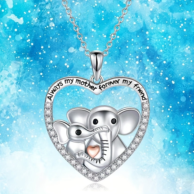 Engraved elephant deals necklace