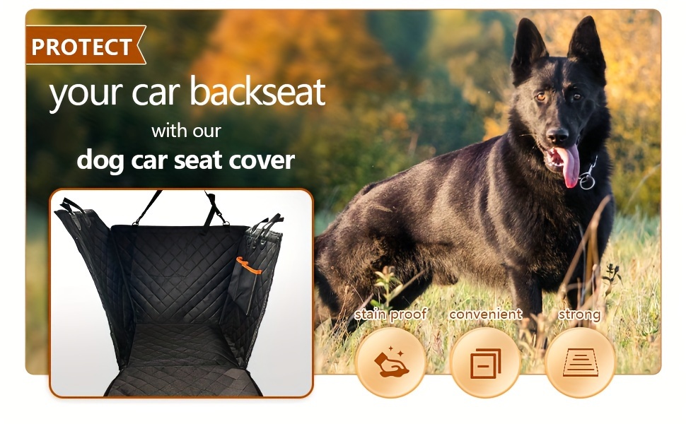 Siège de voiture pour chien avec coussin imperméable, hamac demi-siège pour  chien, crochet, maille respirante et ceinture de sécurité réglable pour  siège arrière, S, M, L : : Animalerie