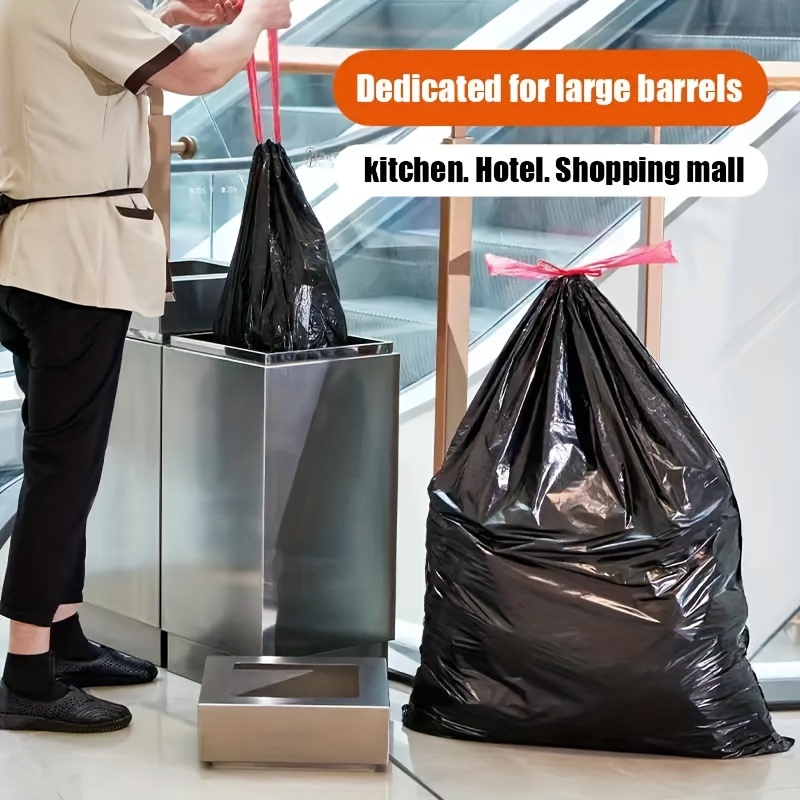 4-gallon Garbage Bag, Black Garbage Bag Suitable For Living Room, Bedroom,  Kitchen, Black Portable Drawstring Strap Mouth Garbage Bag - Temu