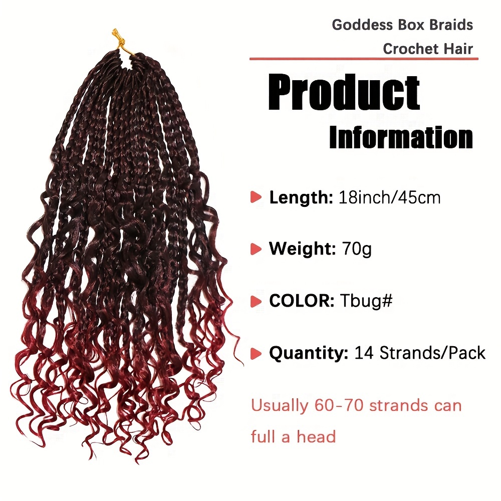 18 Inch Box Braids Crochet Braids 3X Box Braid Crochet Hair