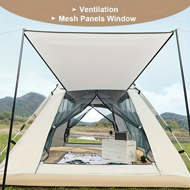 Folding Rainproof Waterproof Uv Protection Tent Thickened 700d Oxford Cloth  Fabric Outdoor Camping, Save Money Temu