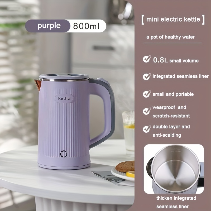 Purple Electric Kettle Boiling Water 304Stainless Steel Automatic