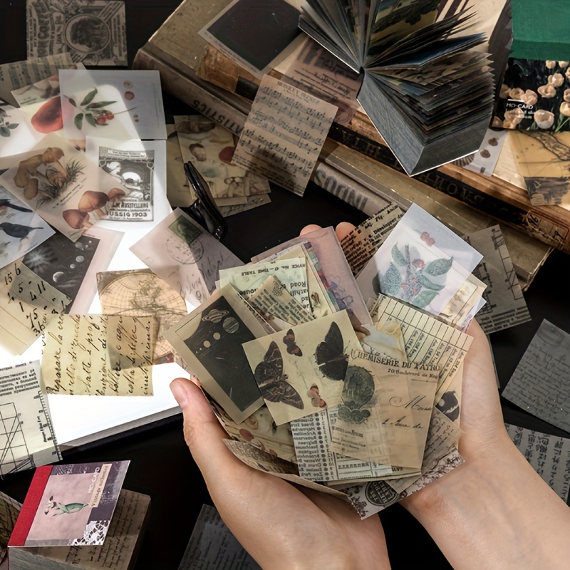 

366 Feuilles de Papier Cartes Vintage de la Série Galerie, Papeterie Décorative pour Scrapbooking DIY, Album de Journal Rétro Matériel