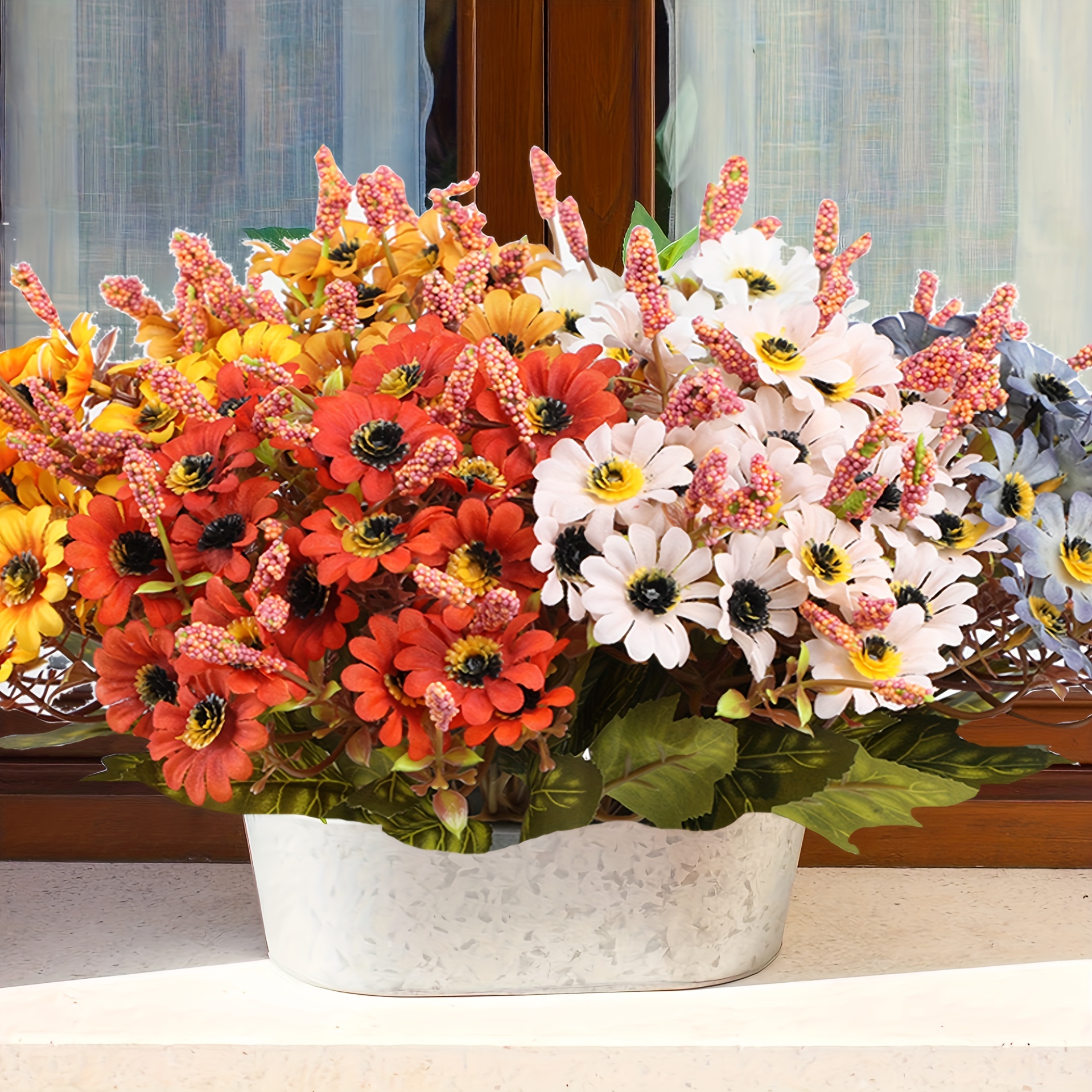 Fall And Winter Warm Color Floral Decoration Rural Pastoral - Temu