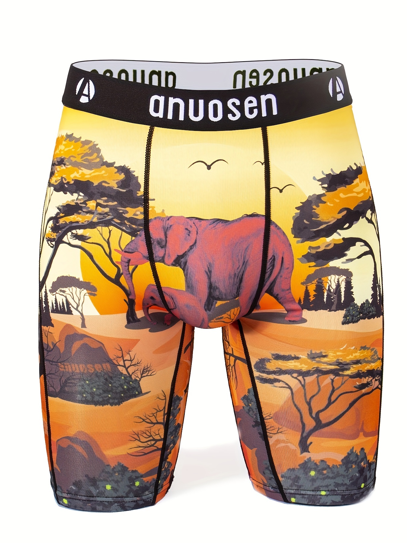 Men Elephant Thong Breathable Funny Bulge Pouch Elastic Moisture