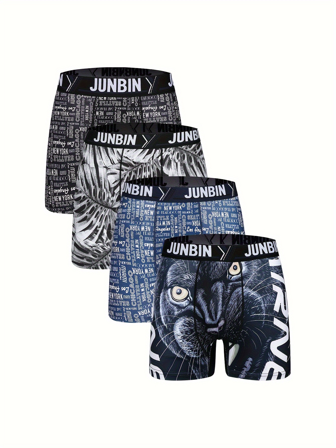 5Pcs Boxer Briefs Non-compressive Cotton Wide Comfortable Shorts
