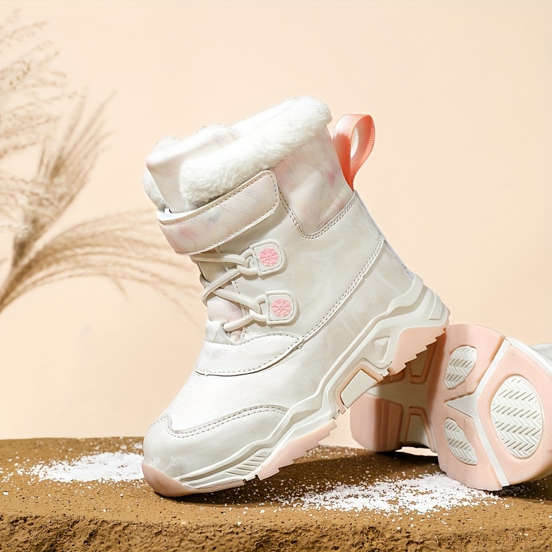 Girls white hot sale snow boots