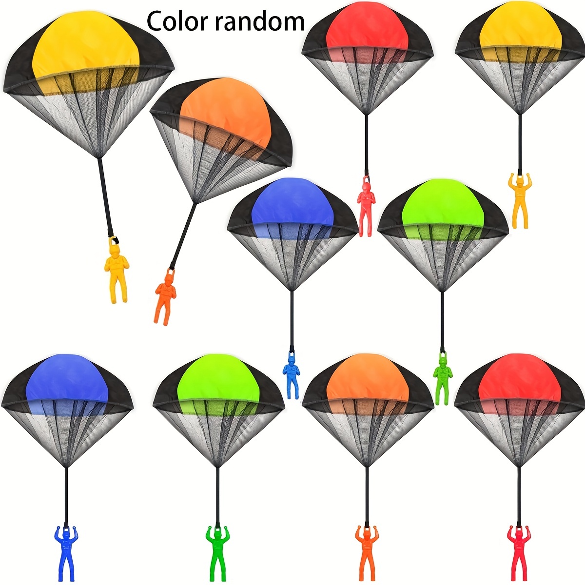 Parachute Jouet 4pcs Enchevêtrement Lancer Libre Jouet Parachute Extérieur  Enfants Flying Toys
