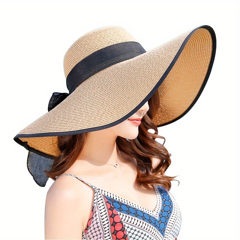 Summer Outdoor Women's Foldable Soft Sun Hat Wide Brim Anti - Temu