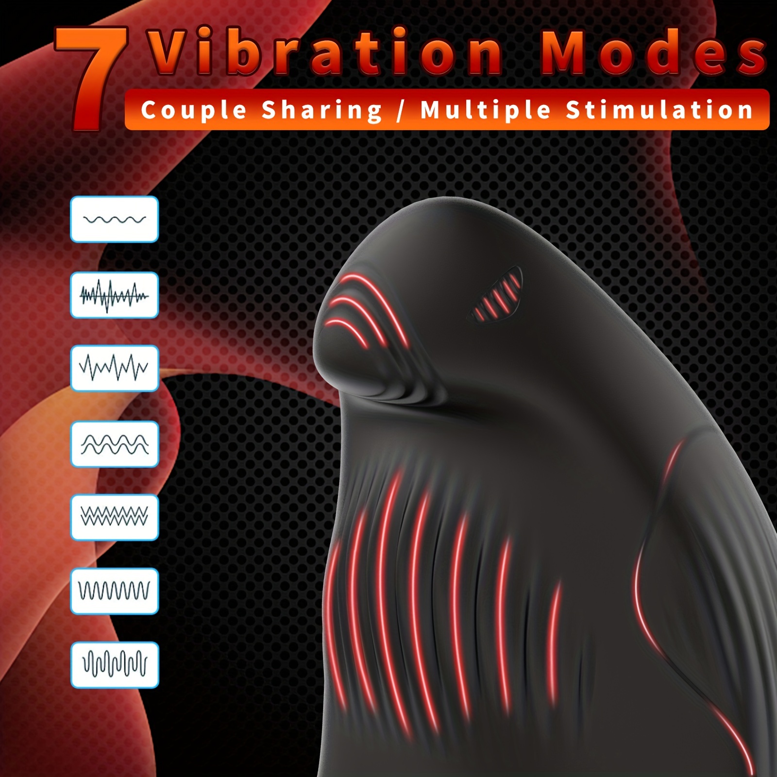 Vibrating Cock Ring With Clitoral Vibrator Lock Sperm Penis - Temu