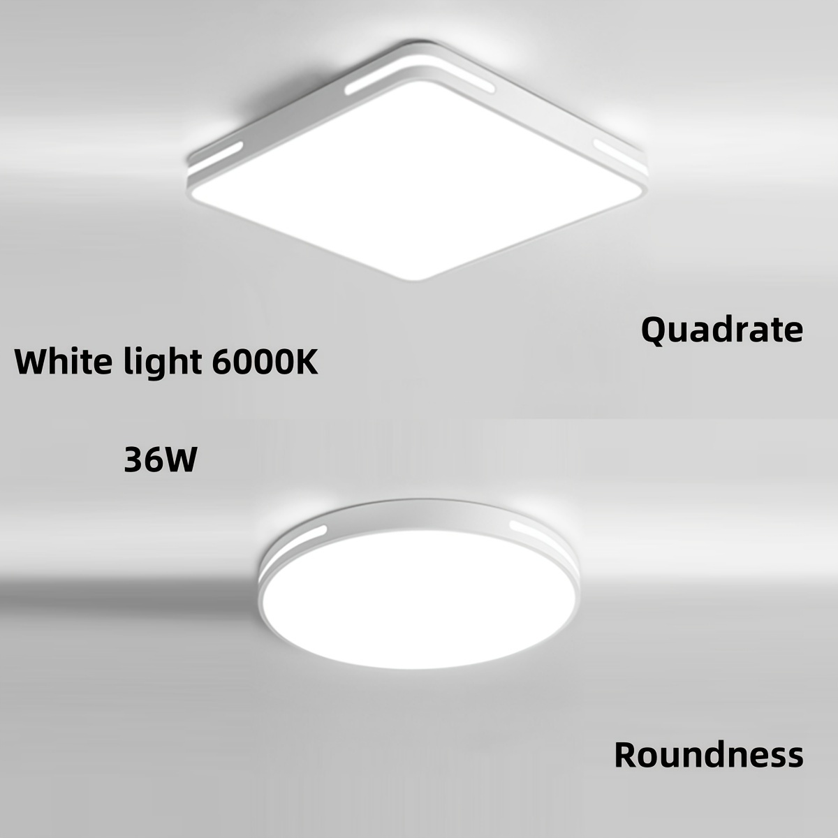 Plafonnier industriel à lumière LED noir (Lumière: Blanche)