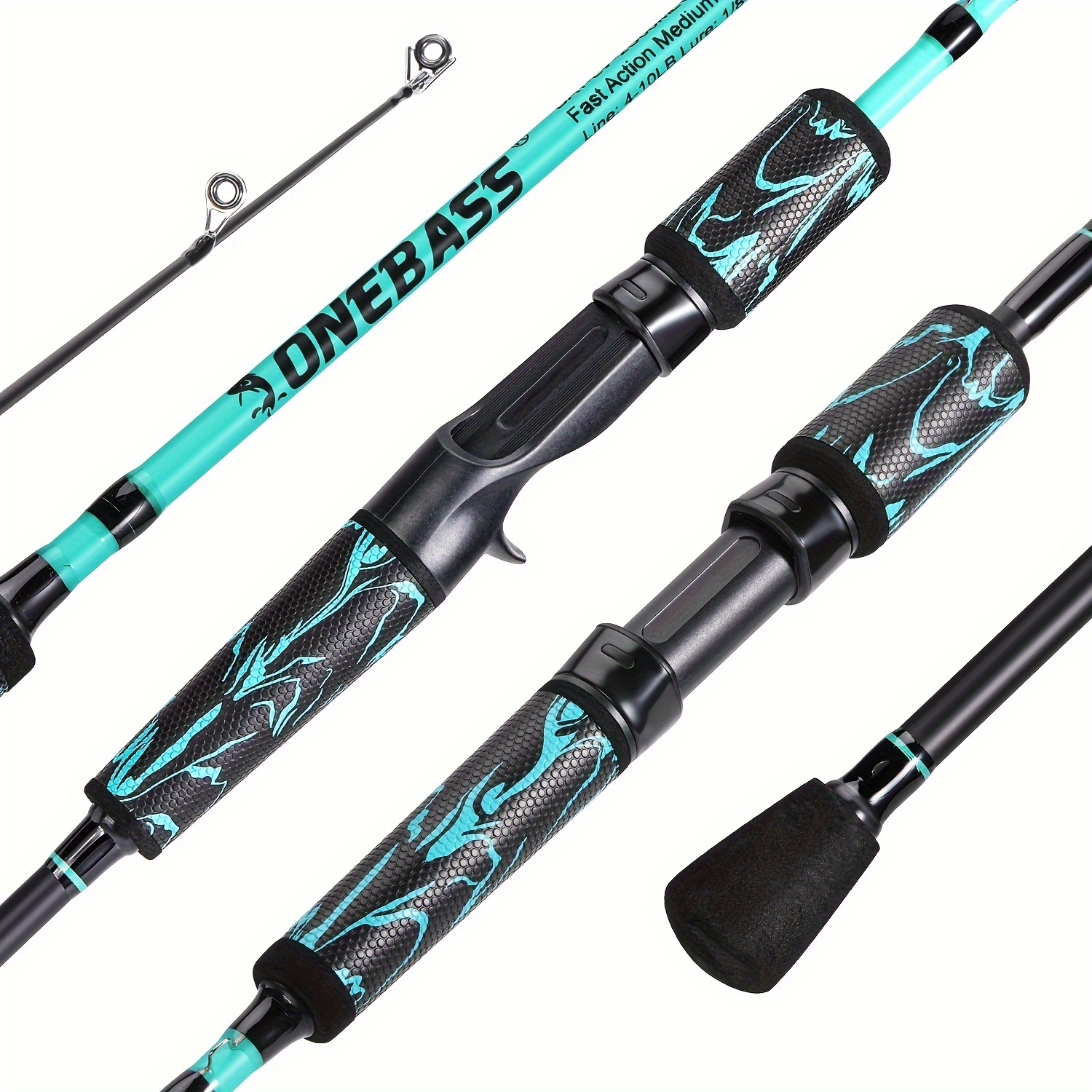 1pc Max Steel Fishing Rod Carbon Spinning Casting - Temu