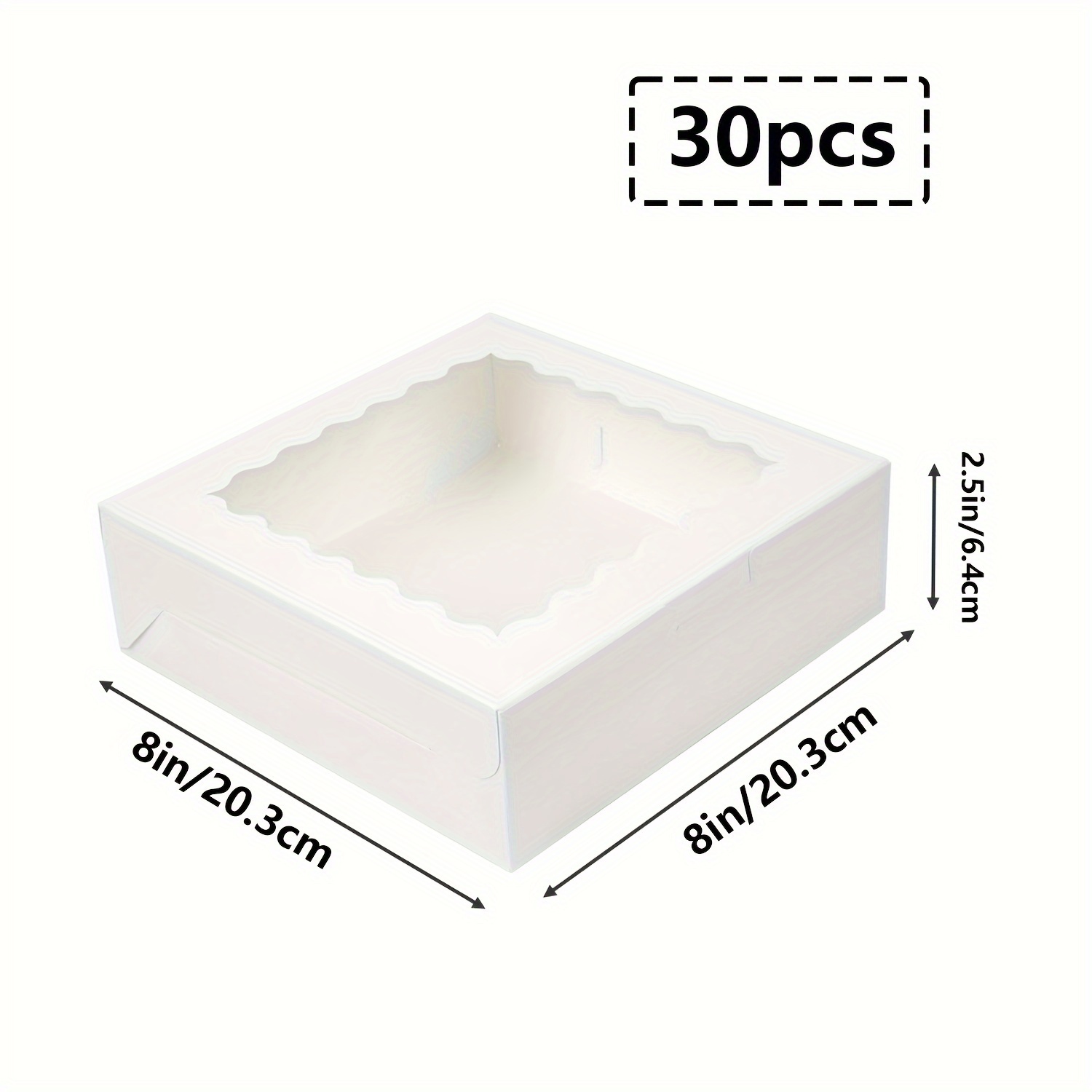 5 Cajas Tartas Caja Tartas Ventana Caja Papel Blanco - Temu Spain